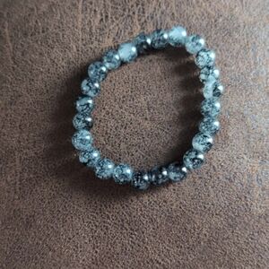 2$ Add On⭐ Black/Grey Colorful Natural Stone Bracelet